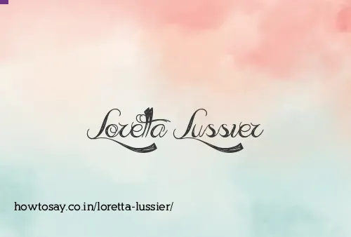 Loretta Lussier