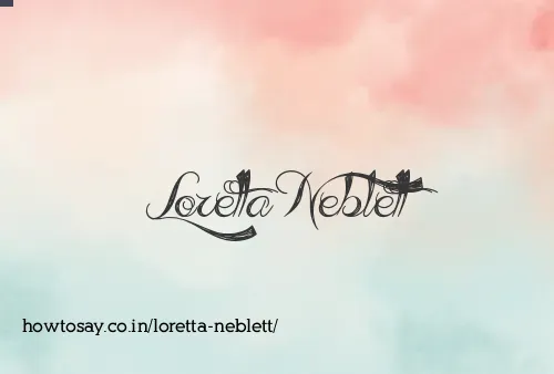 Loretta Neblett