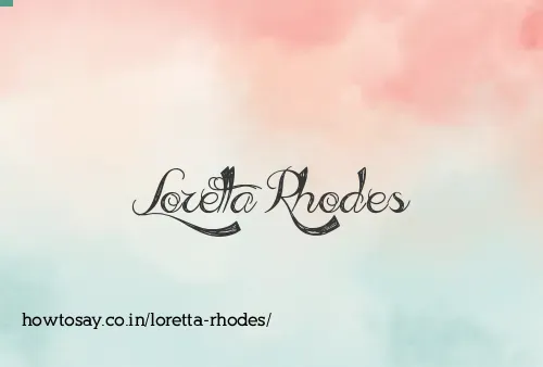 Loretta Rhodes
