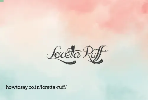 Loretta Ruff