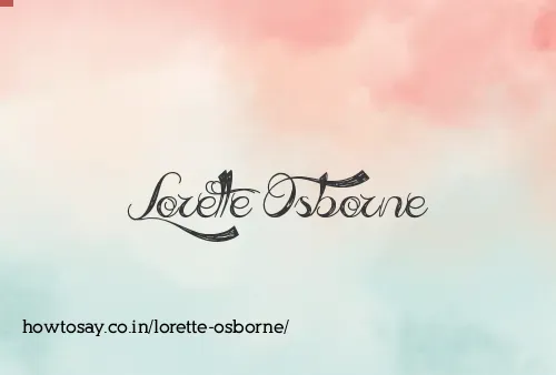 Lorette Osborne