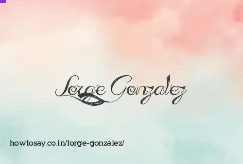 Lorge Gonzalez