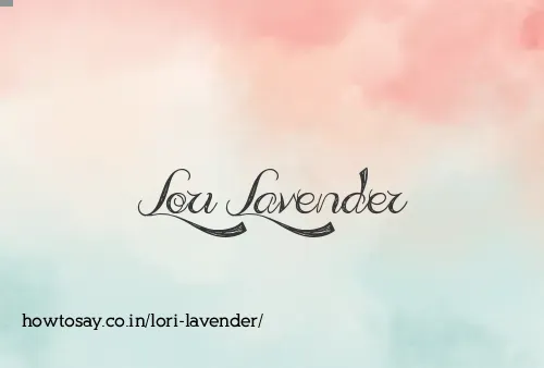 Lori Lavender