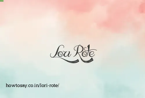 Lori Rote