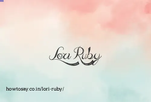 Lori Ruby