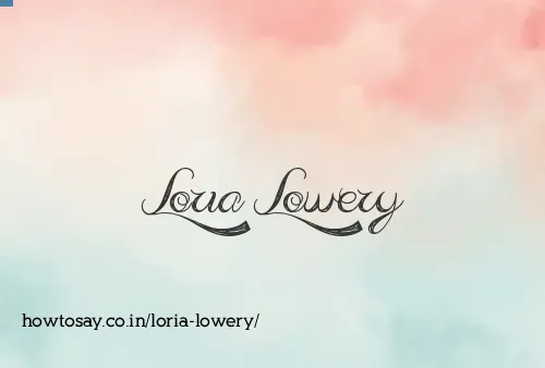 Loria Lowery