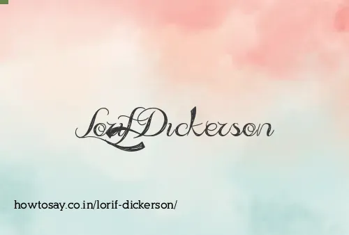 Lorif Dickerson