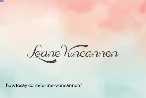 Lorine Vuncannon