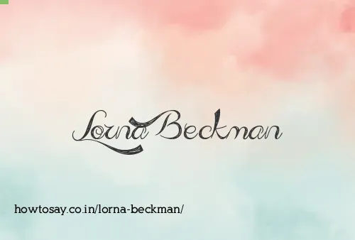 Lorna Beckman