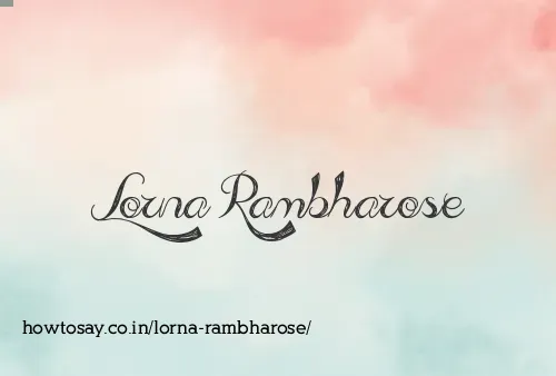 Lorna Rambharose