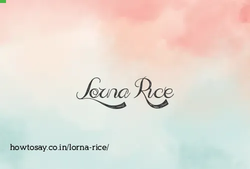 Lorna Rice