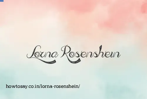 Lorna Rosenshein