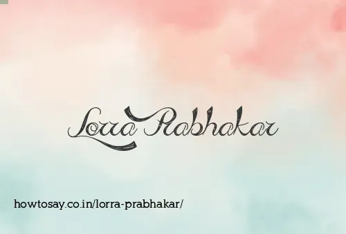 Lorra Prabhakar