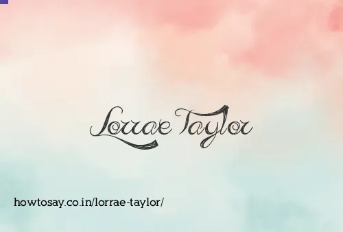 Lorrae Taylor