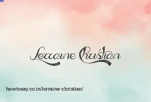 Lorraine Christian