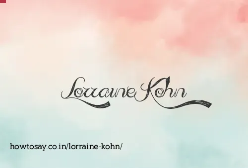 Lorraine Kohn