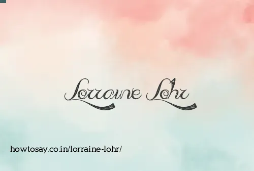 Lorraine Lohr