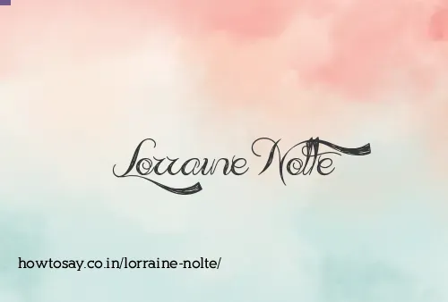 Lorraine Nolte
