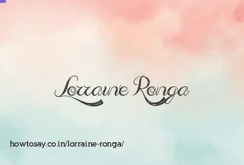 Lorraine Ronga