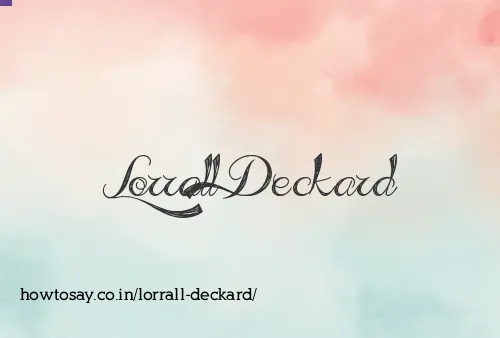Lorrall Deckard