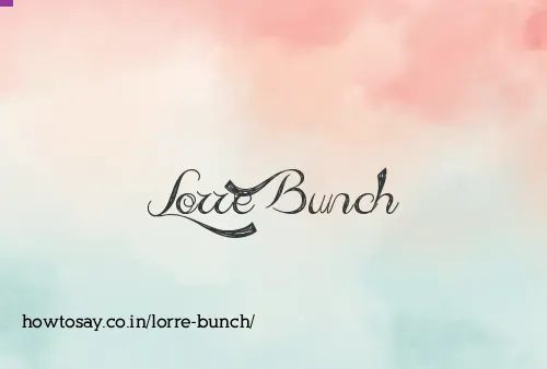Lorre Bunch