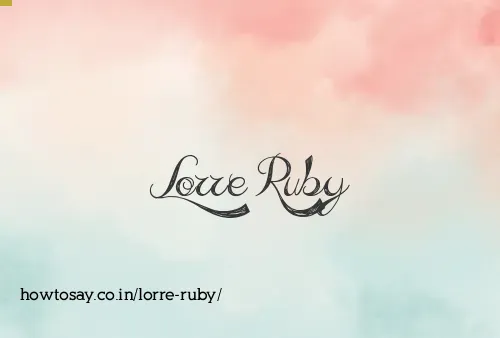 Lorre Ruby