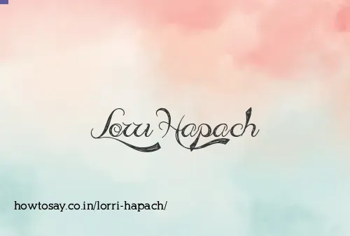 Lorri Hapach