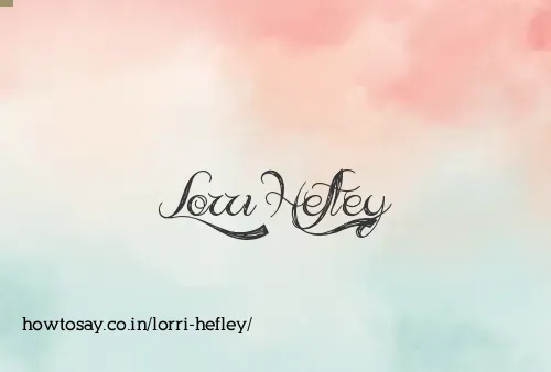 Lorri Hefley