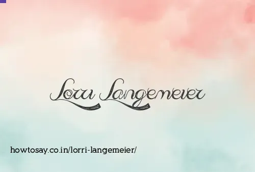 Lorri Langemeier