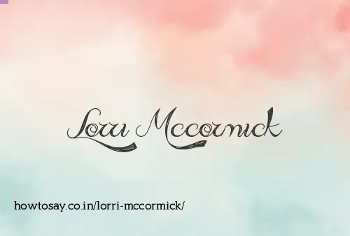 Lorri Mccormick