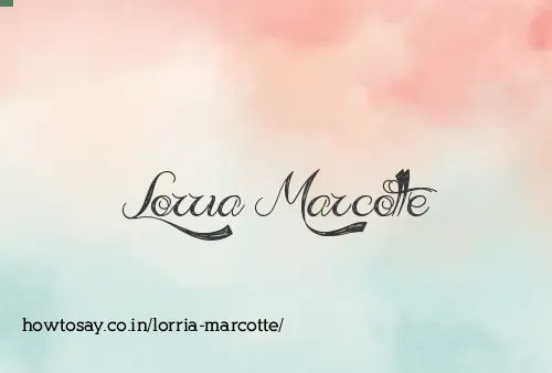 Lorria Marcotte