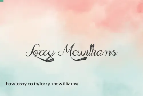 Lorry Mcwilliams