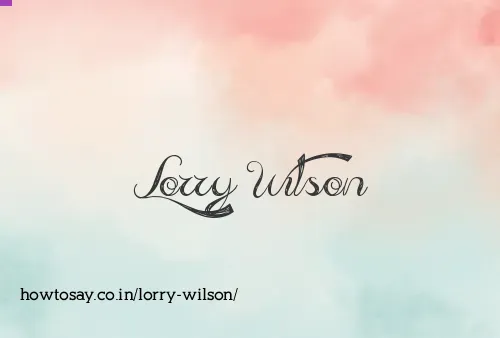 Lorry Wilson