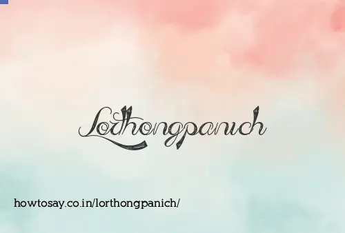 Lorthongpanich