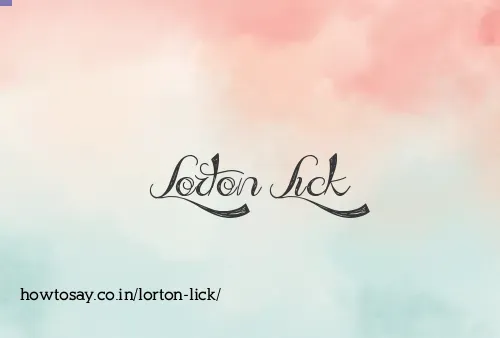 Lorton Lick