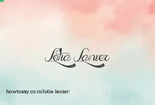 Lotia Lanier