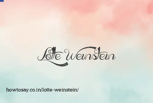 Lotte Weinstein