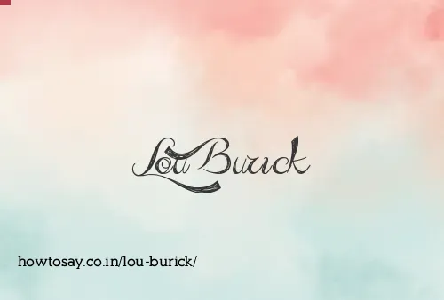 Lou Burick