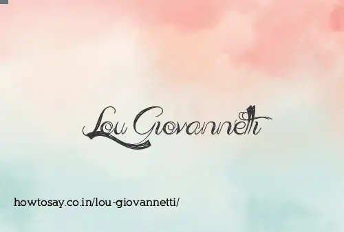 Lou Giovannetti