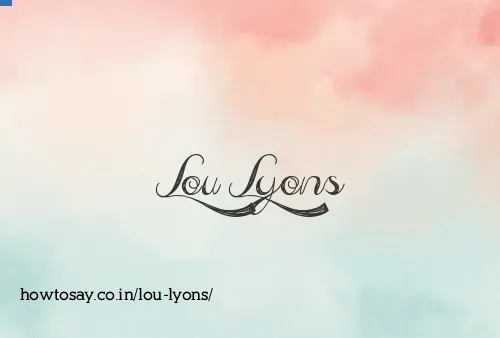 Lou Lyons
