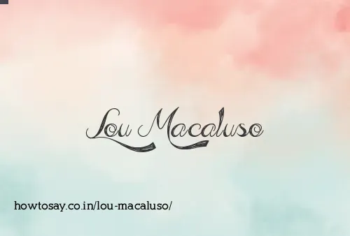 Lou Macaluso