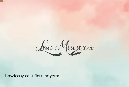 Lou Meyers