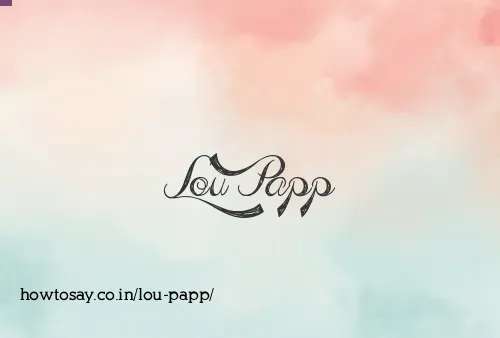 Lou Papp