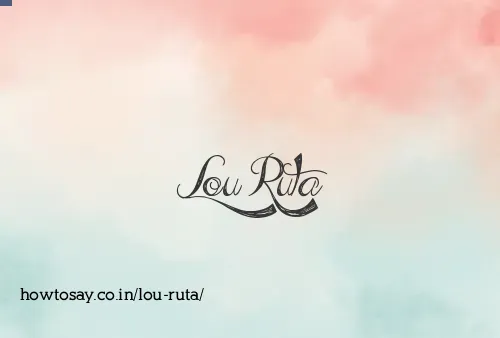 Lou Ruta