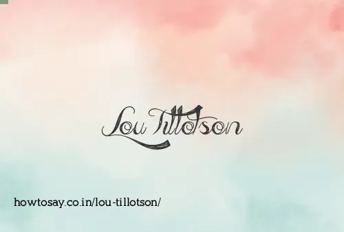 Lou Tillotson