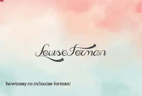 Louise Forman