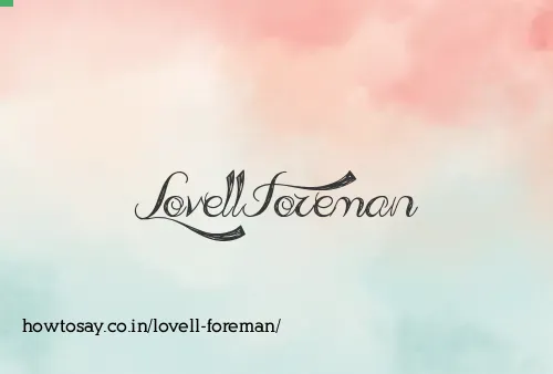 Lovell Foreman