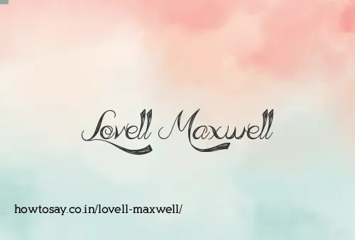 Lovell Maxwell