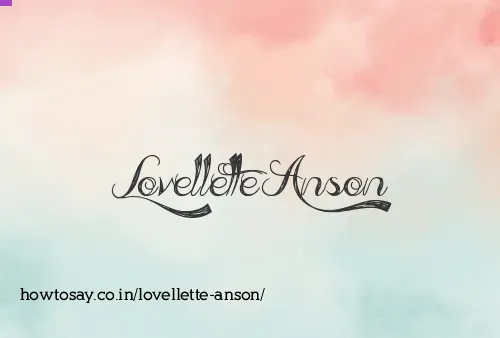 Lovellette Anson