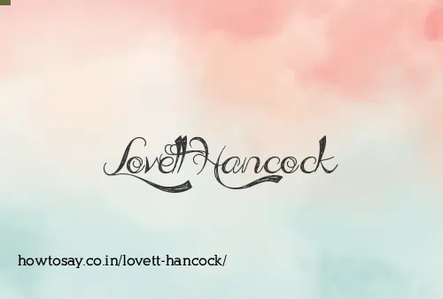 Lovett Hancock